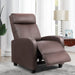 Brown PU Leather Recliner Chair with Massage