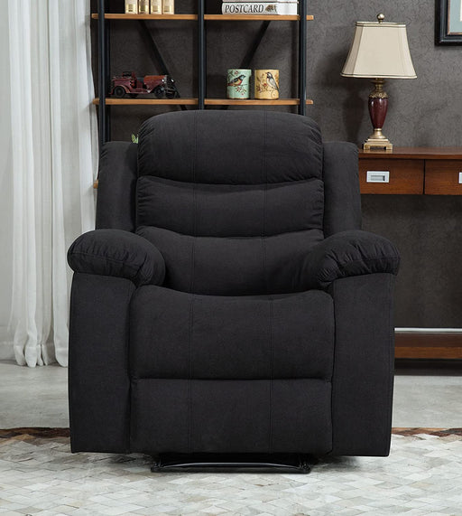 Black Power Recliner Sofa with Pillow Top Arms