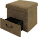 Brown Ottoman Cube with Storage and Legs