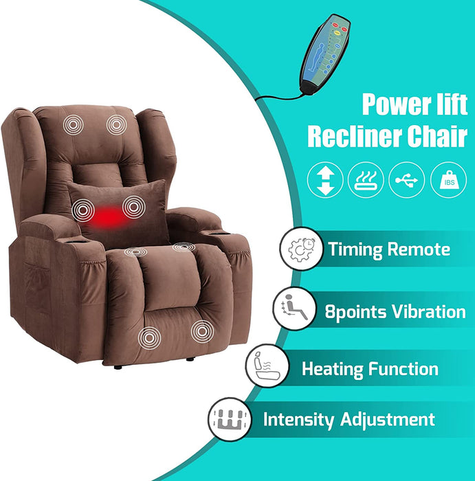 Power Recliner Chair with Vibration Massage