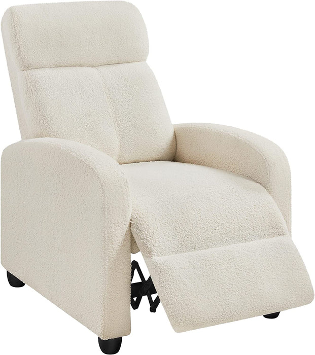 Fabric Pushback Recliner Chair, Ivory