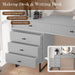 Grey Modern Makeup Vanity Dressing Table with Drawers