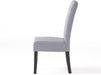 Set of 2 Pertica Fabric Dining Chairs, Light Grey Wood