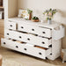 White 8-Drawer Dresser with Charging Port