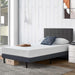 Grey Upholstered Twin Platform Bed Frame