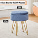 Velvet Storage Ottoman with Removable Lid