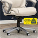 Ergonomic Cream Leather Executive Chair for Health and Wellness