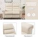 Linen Reclining Loveseat, Upholstered Sofa Recliner Chair, Manual Reclining Home Theater Seating, Arm Chair for Living Room Reading Room Bedroom, Loveseat, Beige