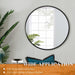 Large Black Metal Framed round Wall Mirror