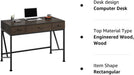 42″ Wood Writing Desk with 3 Drawers