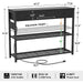 Black Console Table with Outlets and USB Ports