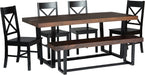 6-Piece Rustic Dining Table Set