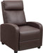 Nut Brown Recliner Sofa with Thick Cushion