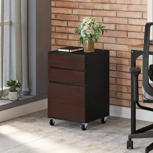 Rolling Wood File Cabinet for Home Office