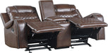 Lexicon Noura Double Glider Reclining Loveseat, Brown