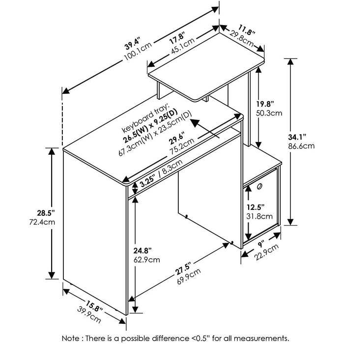 Columbia Walnut Desk for Home Office Use