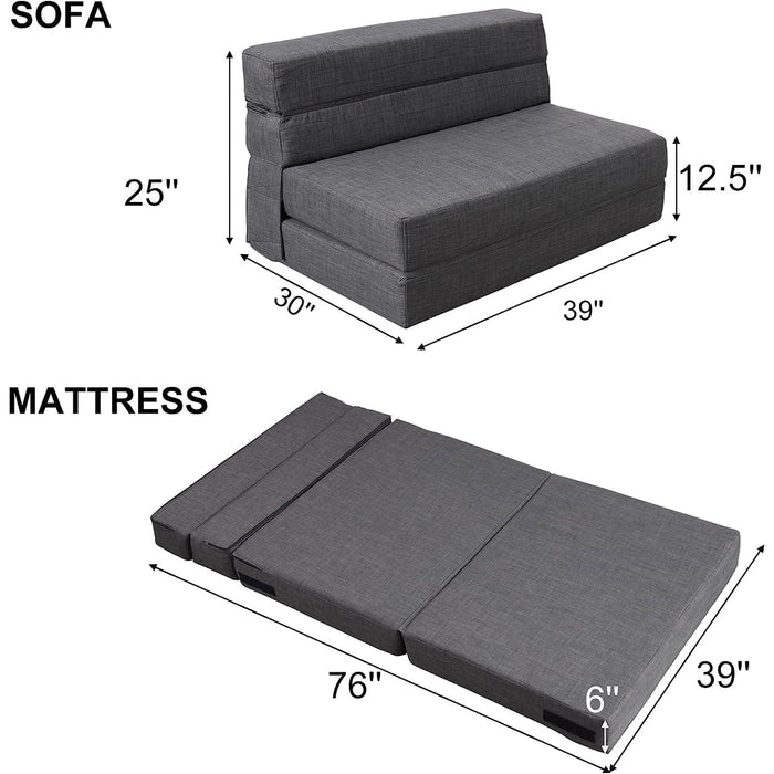 Memory Foam Sofa Bed with Washable Cover