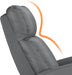 Padded Seat Recliner Chair Set of 2, Grey