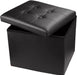 Black Folding Ottoman with Storage and Footrest