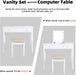 Vanity Table with Flip Top Mirror and Stool Set
