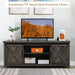 Rustic Farmhouse TV Stand with Sliding Door