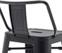 Low Back Matte Black Metal Counter Stools Set of 4