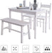 Solid Wood 4 PC Kitchen Table and Chair Set