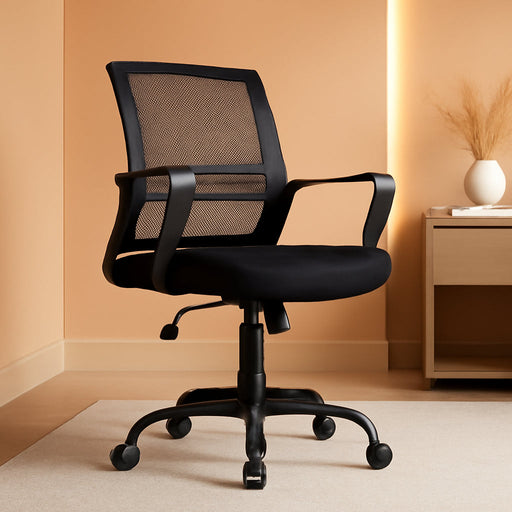 Ergonomic Mesh Office Chair with Armrests and Wheels