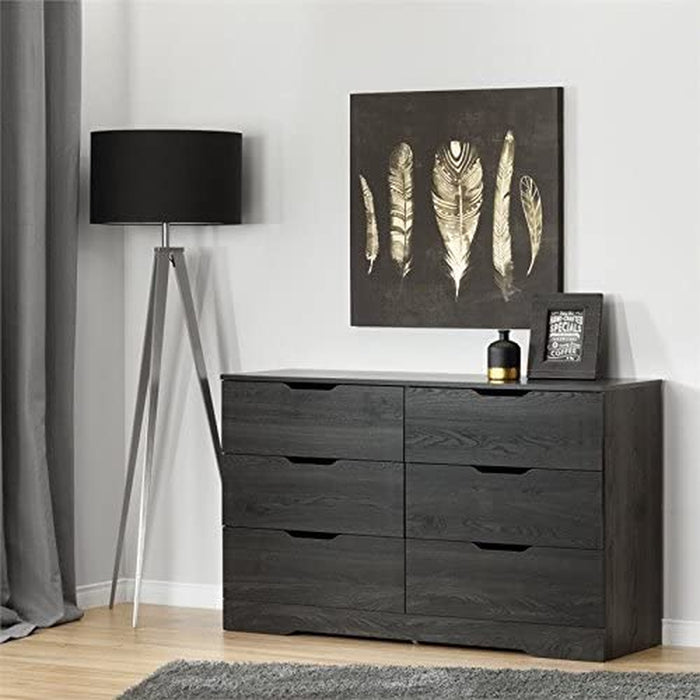 4 Piece Modern Bedroom Furniture Set, Distressed Grey Oak