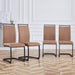 Dining Chairs Set of 4 with Leathaire Upholstered Seat and Metal Legs