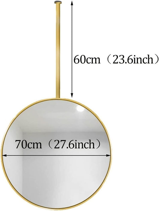 Wall Mounted Mirror with Hanging Rod