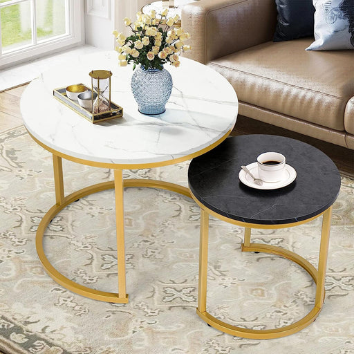 Small round Coffee Table Set of 2