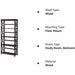 Espresso Montego Bookcase with 5 Shelves (New)