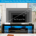 Modern Black LED TV Stand with Storage Drawers