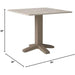 Square Dual Drop Leaf Dining Table in Unfinished Wood