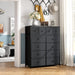 Black Grey Tall 12 Drawer Bedroom Dresser