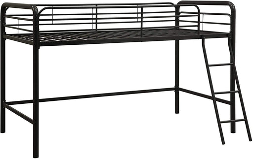 Twin Metal Bunk Bed, Guardrail, Black