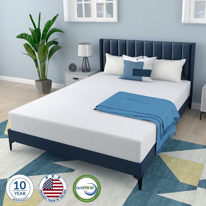 Green Tea Memory Foam Full Mattress, Medium Firm