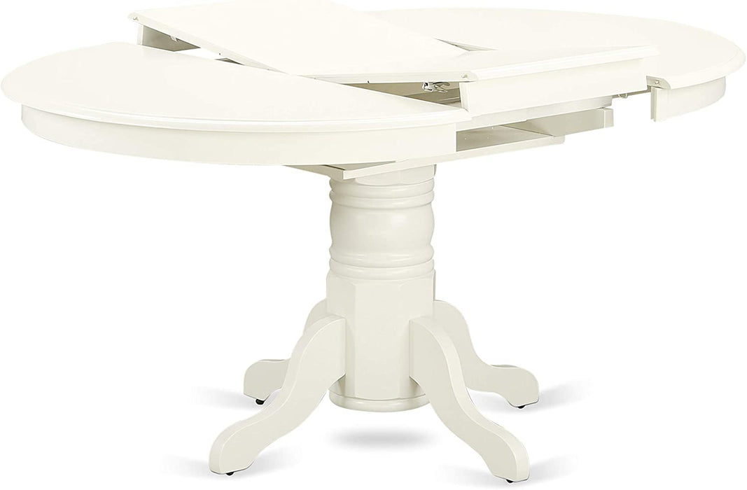 Linen White round Dining Room Table