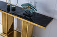 Luxury Marble Console Table with Golden Base