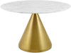 Tupelo Gold/White Artificial Marble Dining Table