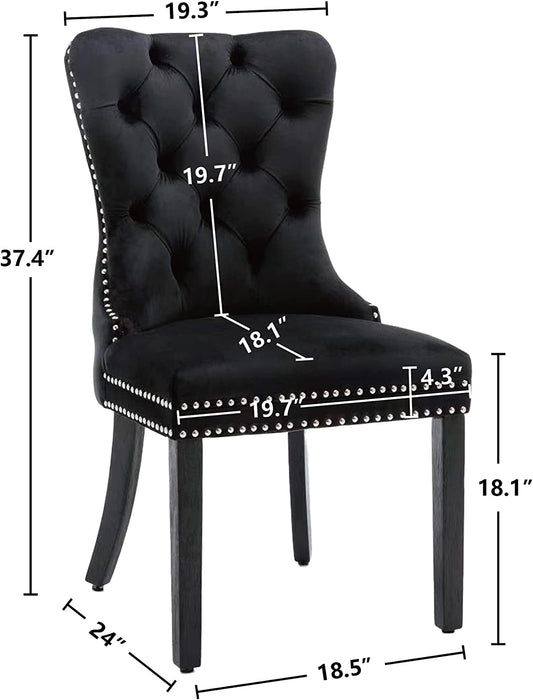 Black Velvet Dining Room Chairs