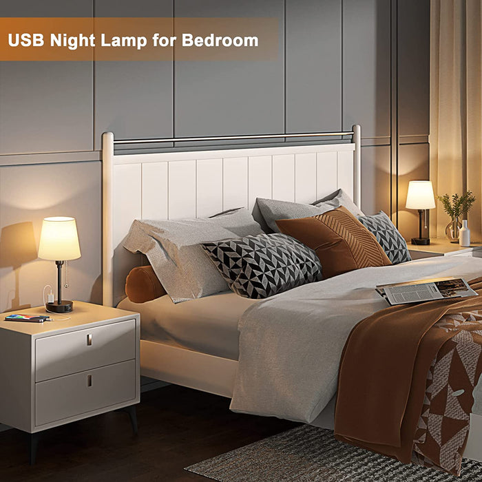 Bedside Lamps for Bedrooms Set of 2 Nightstand