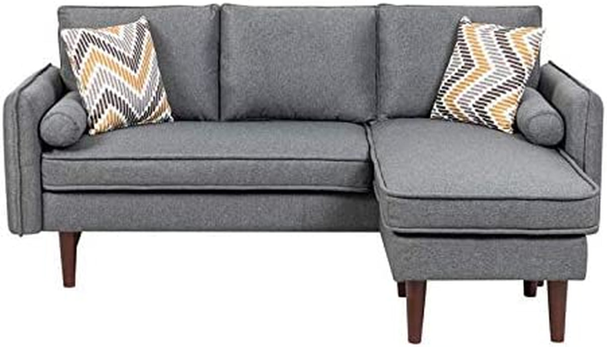 Gray Reversible Chaise Sectional Sofa
