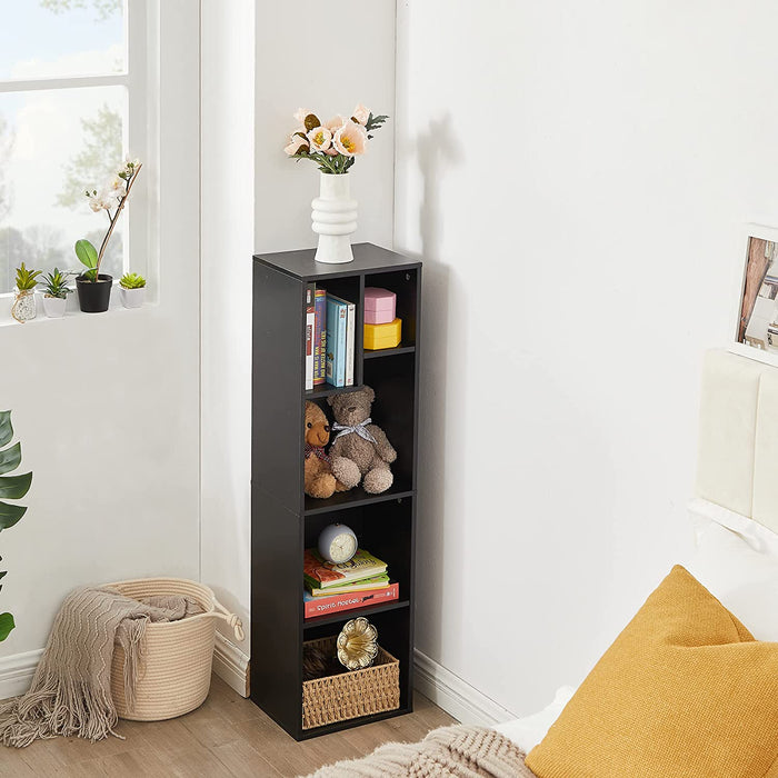 Modern 4-Tier Bookcase with Adjustable Shelves