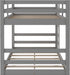 Simple Twin Wood Bunk Bed with Slats and Ladders