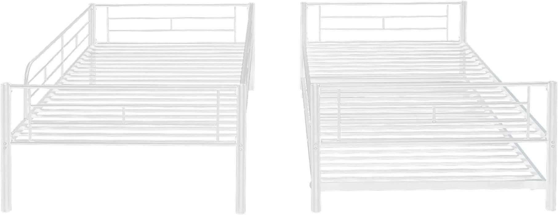 Twin Upholstered Bunk Bed, Gray