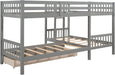 L-Shaped Quad Bunk Bed W/ Storage, Twin, Wood