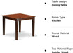 Wooden Kitchen Table with Mahogany Finish