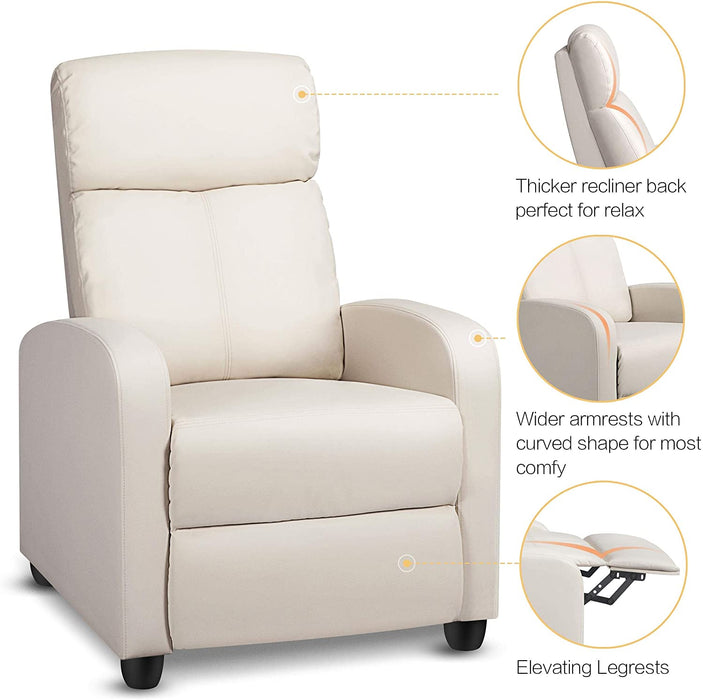 Home Theater Seating Recliner Chair (PU Leather)